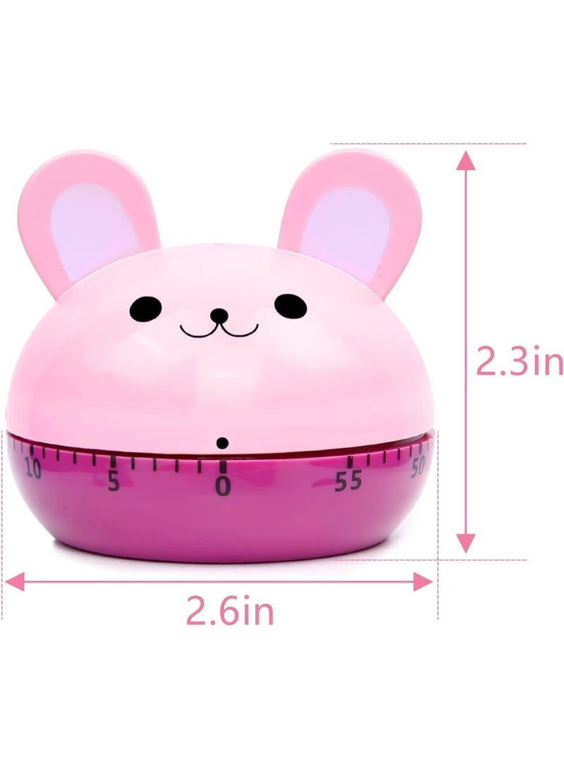 CLENEA Cute Kitchen Timer,Mechanical Timer for Kids, 60 Minutes Manual Cooking Timer,Wind Up Countdown Timer,Cute Timer for Cooking Reading Sports Study Time Management and Desktop Decor (Rabbit) - Image 5